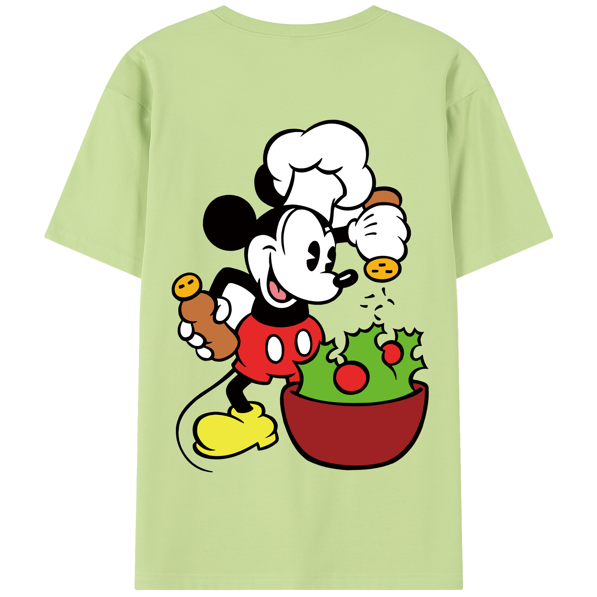 （画像用） ミッキーマウス Mickey Mouse 綿100％半袖Tシャツ（背面プリント）